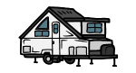 Folding Trailer Icon for Background