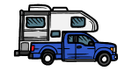 Truck Camper Icon for Background